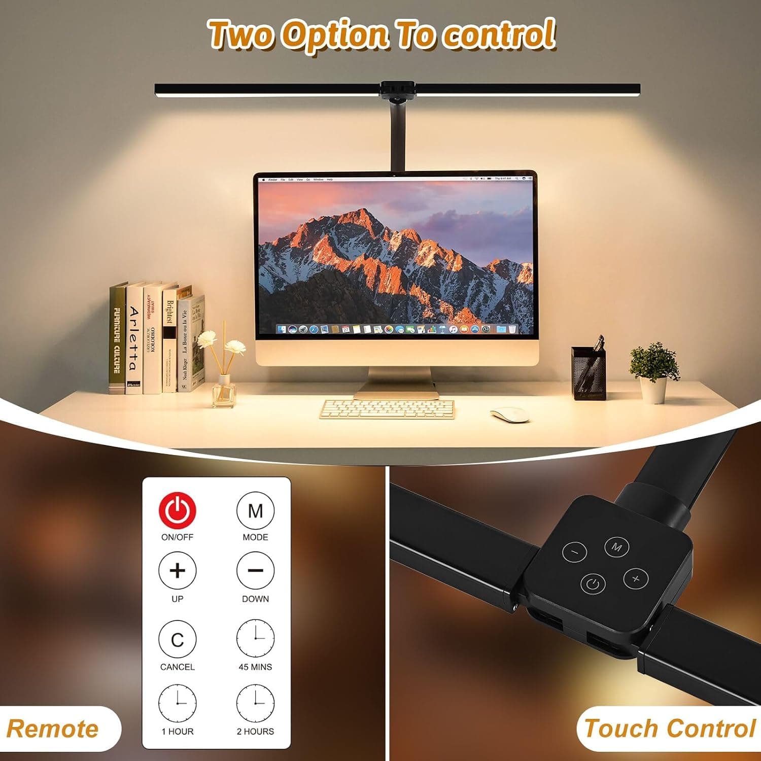 Dual-Head LED Monitor Light with Remote