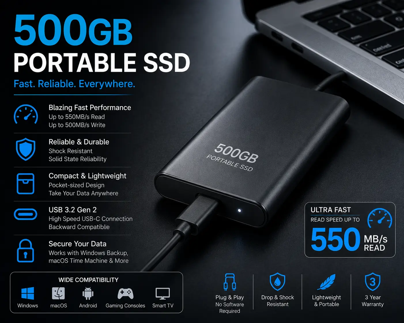 500GB Portable SSD