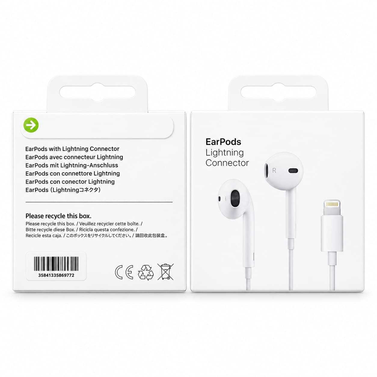 Wired Earphones with Lightning Connector – White